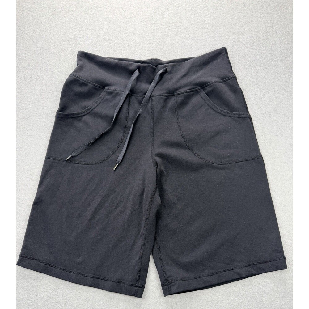 Lululemon Be Still Shorts Women’s 4 Black 10” Inseam Yoga Drawstring Pockets